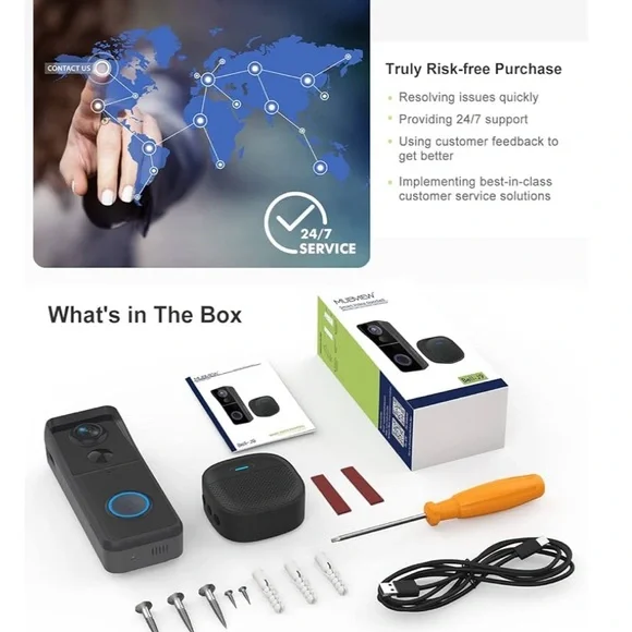 MUBVIEW Smart Video Doorbell with Chime - Picture 2 of 6